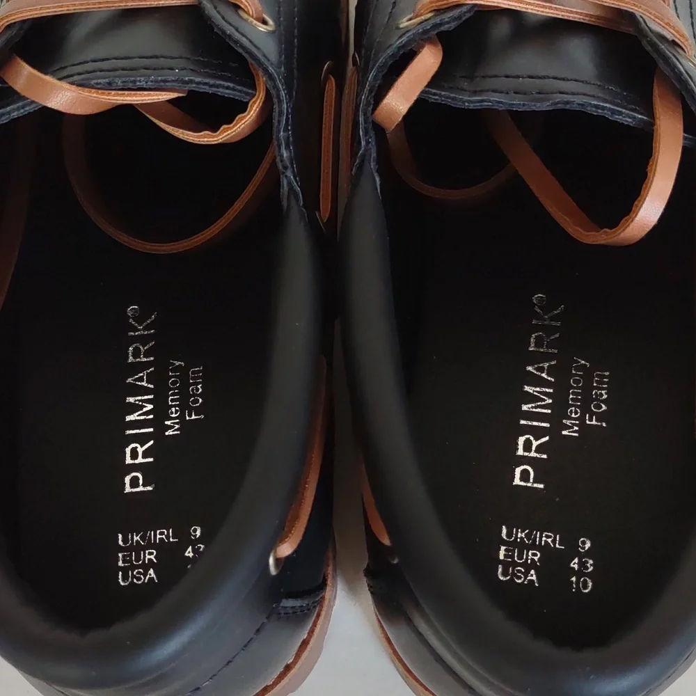 BRAND NEW Primark Men's BROWN Leather(SYNTHETIC )Boat Shoes